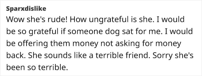 Woman Saves Friend Hundreds Of Dollars In Dog Sitting, Gets Handed A Bill In Return