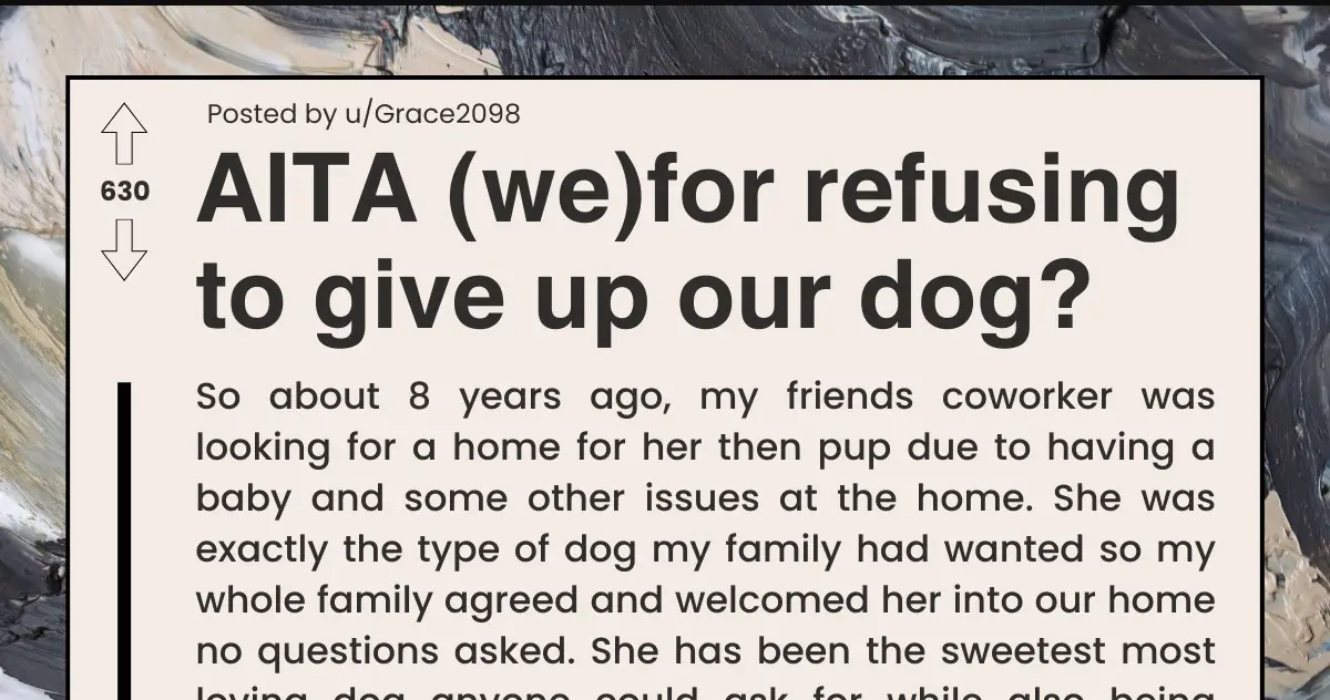 Dog Owner Asks If They Are Wrong For Not Giving Their Dog Back To Previous Owners After 8 Year
